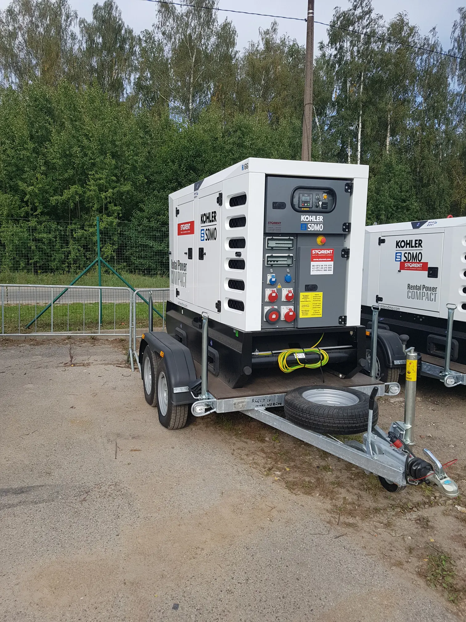 Generaator diisel, poolhaagis, 48kW, 24h